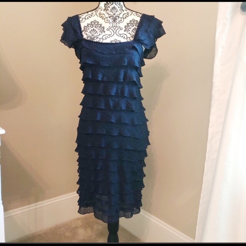 Max Studio Blue Party Dress Size M